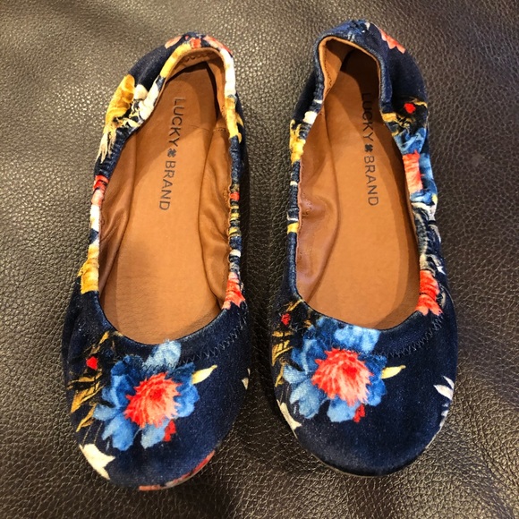Lucky Brand Shoes - Lucky Brand Emmie Ballet Velvet Fall Floral Flats